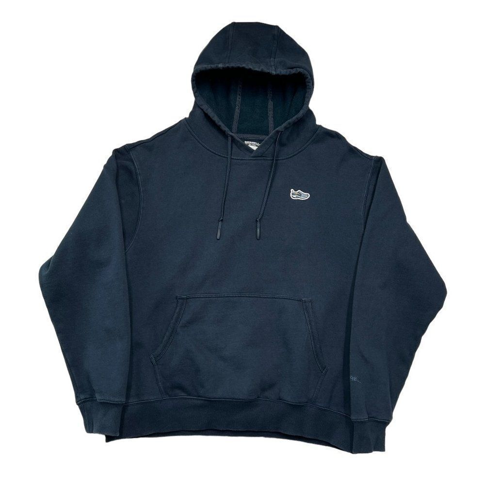 Merrell Sweatshirt Men's Size Large Blue Jungle Moc Hiking Fleece Sweater Hoodie